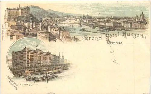 Budapest - Grand Hotel Hungaria - Litho -702278