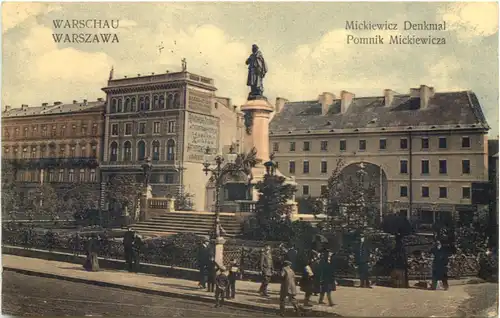 Warschau - Warszawa - Pomnik Mickiewicza - Feldpost -702368