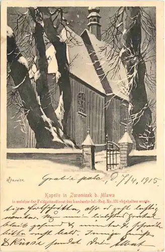 Kapelle in Zurominek bei Mlawa - Feldpost -702434