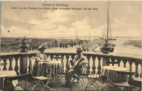 Ostseebad Kahlberg - Terasse Hotel Zum Schwarzen Walfisch - Feldpost -702526