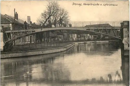 Stenay - Kanalbrücke und Uferstrasse - Feldpost -702680
