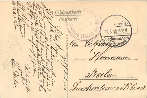 Stenay - Kanalbrücke und Uferstrasse - Feldpost -702680