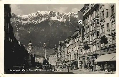 Innsbruck - Maria Theresienstrasse mit Hakenkreuz -702742