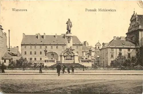 Warszawa - Pomnik Mieckiewiecza - Feldpost -702952