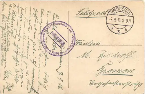 Warszawa - Warschau - Gymnasium Feldpost -702972