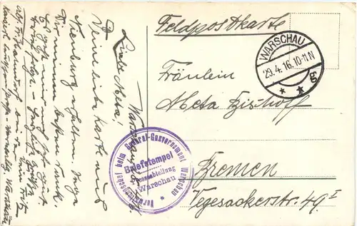 Warschau - Warszawa - Most- Feldpost -702914