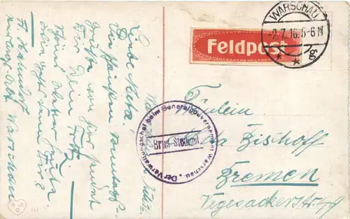 Warschau - Warszawa - Zjazd - Feldpost -702940