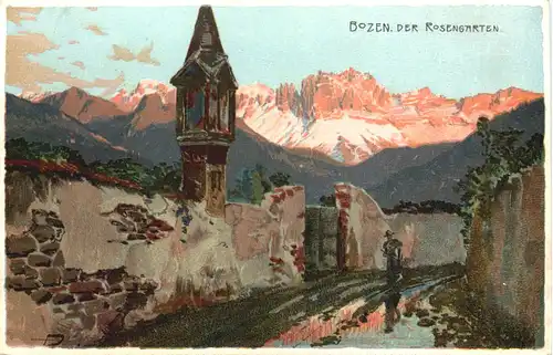 Bozen - Der Rosengarten - Litho -703288