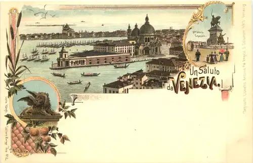 Un Saluto da Venezia- Litho -703258