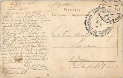 Lodz - Reichsbank - Feldpost -703186