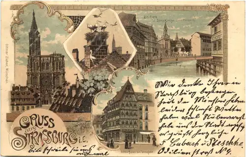 Gruss aus Strassburg - Litho -703298