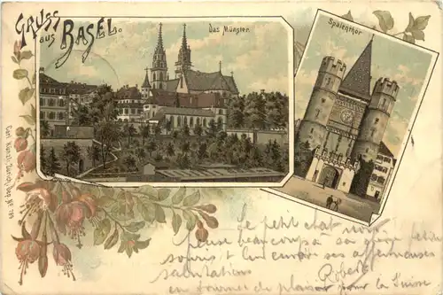 Gruss aus Basel - Litho -703318