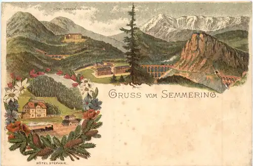 Gruss aus Semmering - Litho -703422