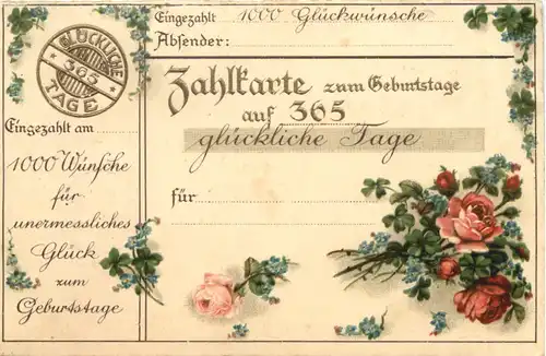 Zahlkarte zum Geburtstag -703558
