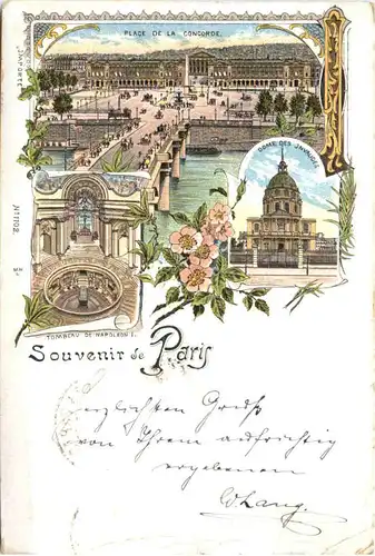 Souvenir de Paris - Litho -703406