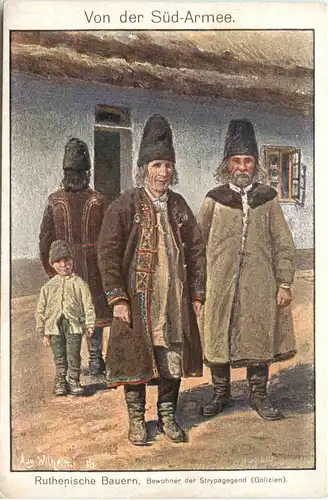 von der Süd-Armee - Ruthenische Bauern - Strypagegend -703496