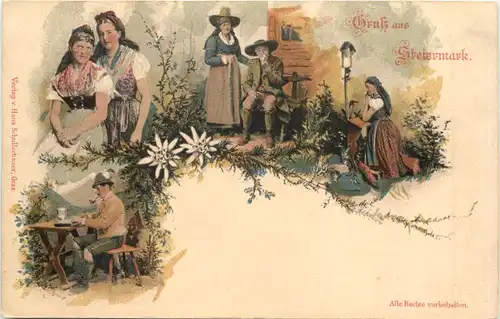 Gruss aus der Steiermark - Litho -703692