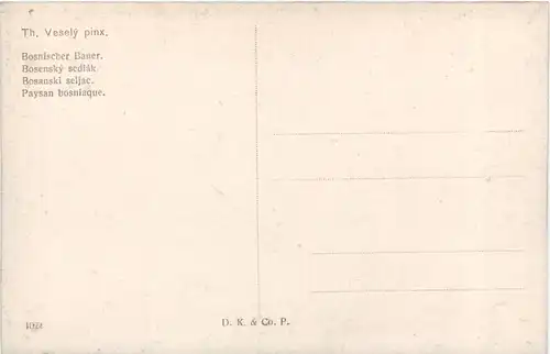 Künstler AK Th. Vesely - Bosnischer Bauer -703630