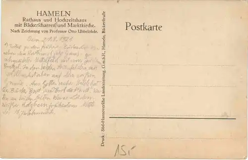 Künstler Ak Otto Ubbelohde - Hameln -703724