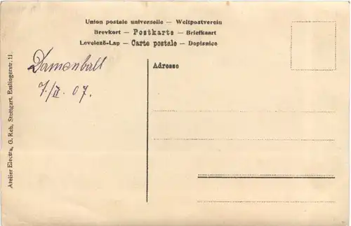 Stuttgart - Damenball 1907 -703680