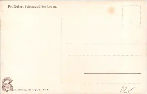 Künstler Ak Fr. Reiss - Schwarzwädler Leben -703922