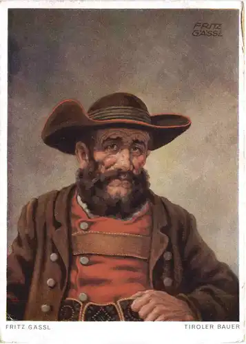 Künstler Ak Fritz Gässl - Tiroler Bauer -703962