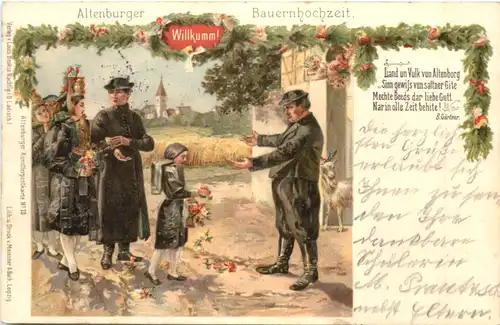 Altenburger Bauernhochzeit - Litho -703916