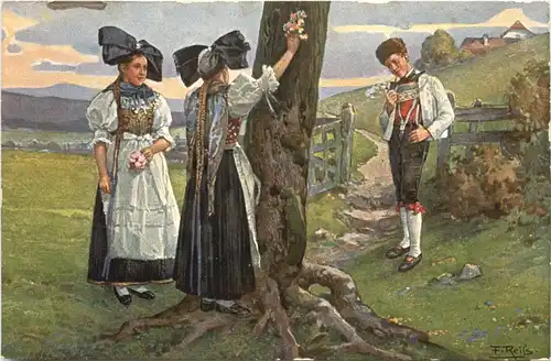 Künstler Ak Fr. Reiss - Schwarzwädler Leben -703884