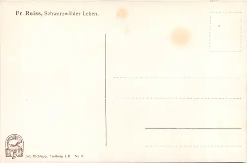 Künstler Ak Fr. Reiss - Schwarzwädler Leben -703884