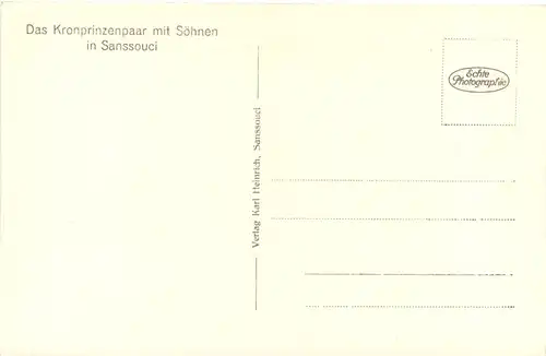 Das Kronprinzenpaar in Sanssouci -704152