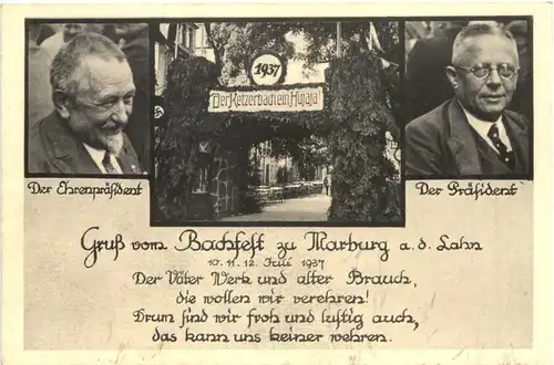 Gruss vom Bachfest zu Marburg 1937 -704082