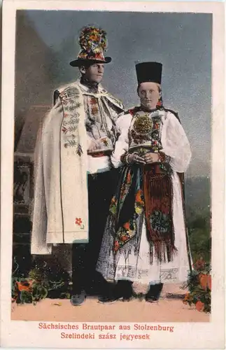 Sächsisches Brautpaar aus Stolzenburg -704004