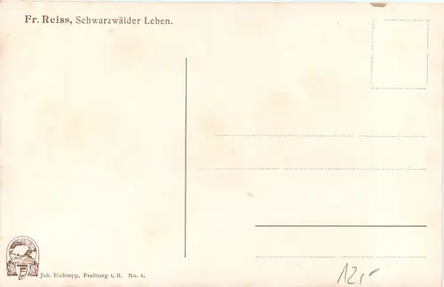 Künstler Ak Fr. Reiss - Schwarzwädler Leben -704252