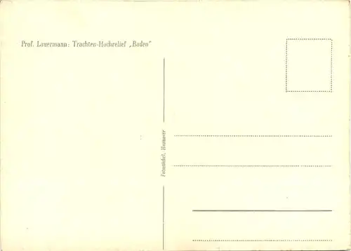 Künstler Ak Prof. Lauermann - Trachten Hochrelief Baden -704066