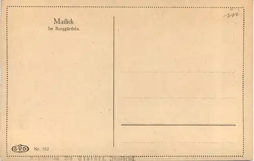 Künstler Ak Mailick - Im Buggärtlein -704120