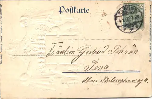 Gruss aus dem Anhaltland - Prägekarte - Litho -704210