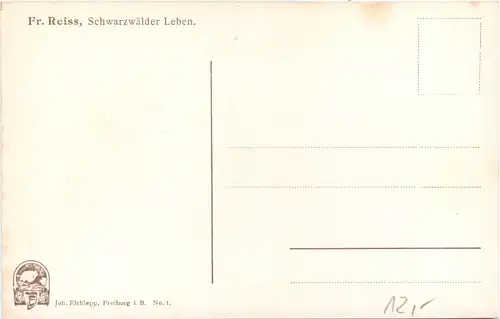 Künstler Ak Fr. Reiss - Schwarzwädler Leben -704250