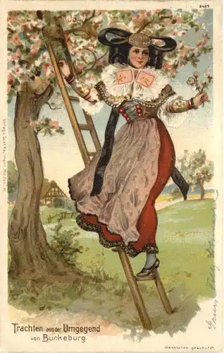 Trachten aus der Umgegend von Bückeburg - Litho -704200