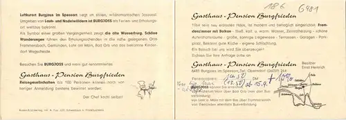 Burgjoss im Spessart - Gasthaus Burgfrieden - Klappkarte -704658