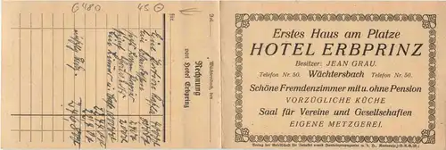 Wächtersbach - Hotel Erbprinz - Klappkarte -704678