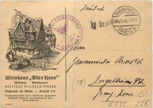 Bacharach am Rhein - Weinhaus Altes Haus -705212