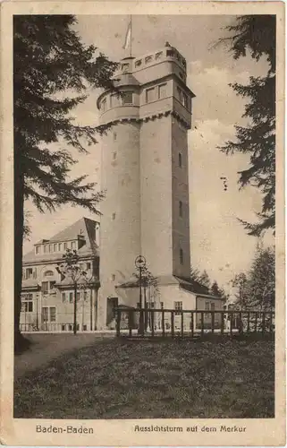 Baden-Baden - Aussichtsturm auf dem Merkur -705392