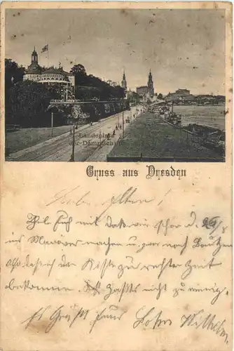 Gruss aus Dresden - Landeplatz der Dampfschiffe -705528