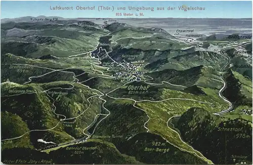 Oberhof und Umgebung - Künstler Ak Eugen Felle -705698