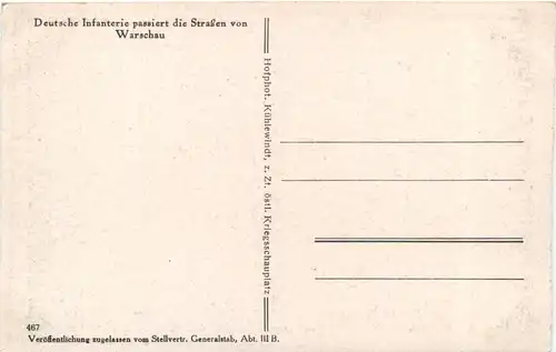 Deutsche Infanterie passiert Warschau -705786