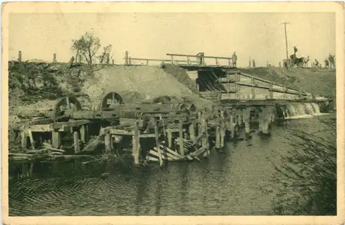 Zerstörte Mühle an der Strypa 1915 - Feldpost -705822