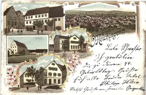 Gruss aus Merchingen - Litho -705986