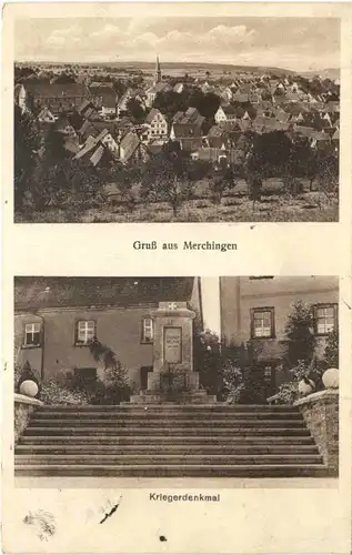 Gruss aus Merchingen - Kriegerdenkmal -706046