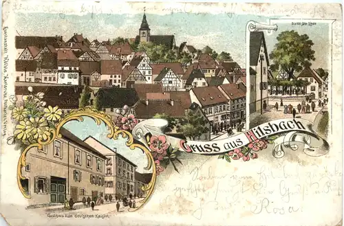 Gruss aus Hilsbach - Litho - Sinsheim -706058