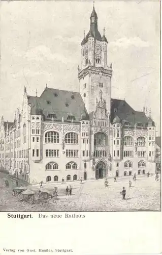 Stuttgart - Das neue Rathaus - Modell Ausstellung 1904 -706210